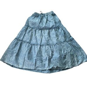 Zenana Maxi Boho Skirt Blue Size Large